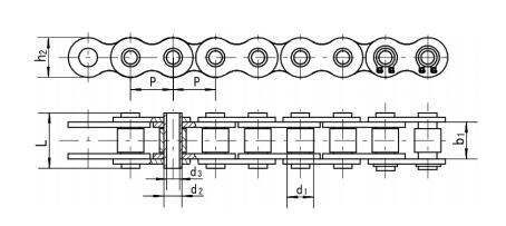 Stainless Steel Hollow Pin Chain