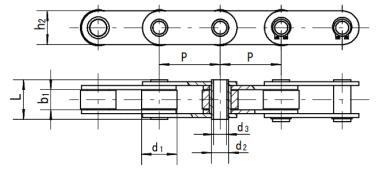 Stainless Steel Hollow Pin Chain